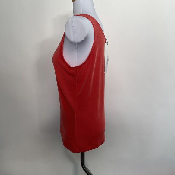 Additions by Chico's Tank Top Size 2 Large 12 Orange Coral Sleeveless NWT - Picture 2 of 7